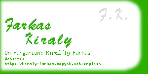 farkas kiraly business card